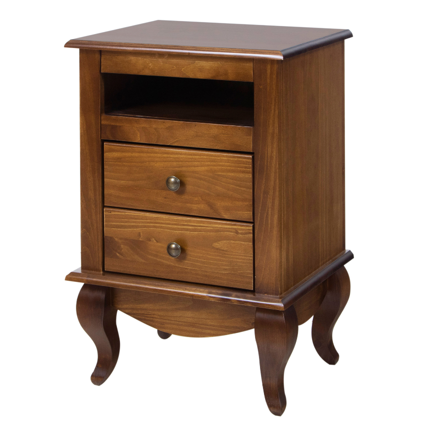Mesa De Cabeceira Country Clean / 2 Gavetas