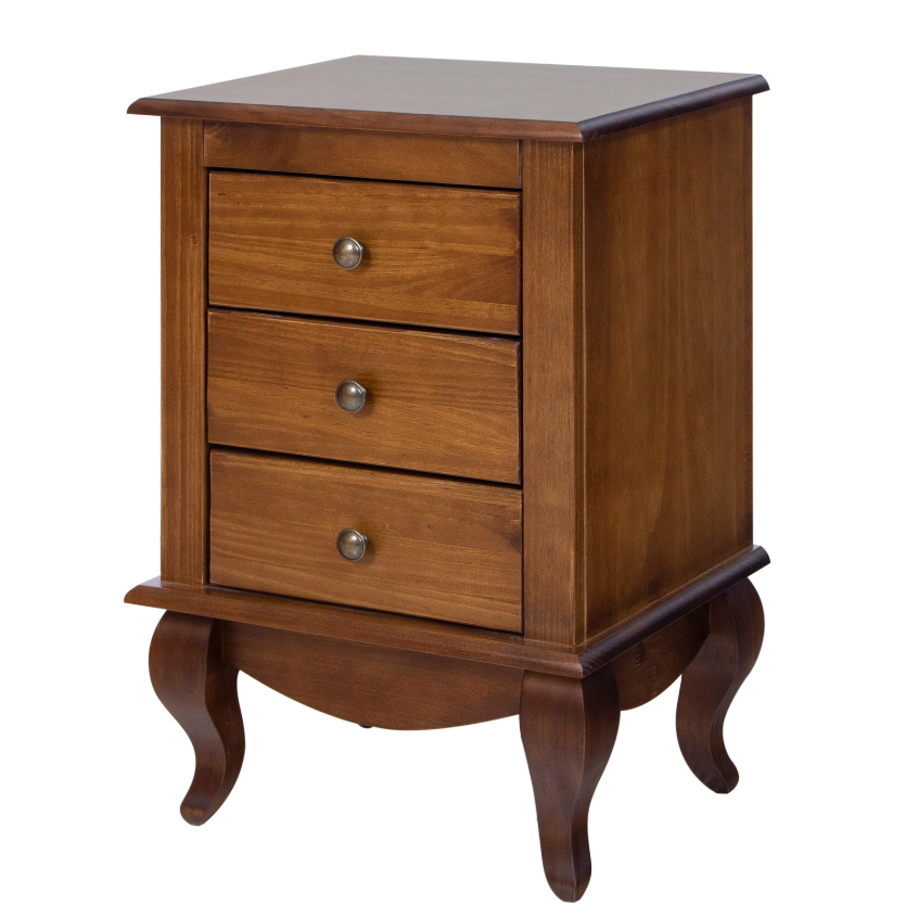 Mesa de cabeceira Country Clean /3 gavetas